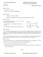 ĐỀ THI KÌ 2 MÔN VẬT LÝ LỚP 10 THPT NGUYỄN HỮU CẦU