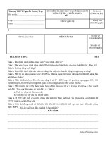 ĐỀ THI KÌ 2 MÔN VẬT LÝ LỚP 10 THPT  NGUYỄN TRUNG TRỰC 