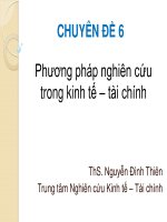 Chuyên đề Phương pháp nghiên cứu trong kinh tế – tài chính