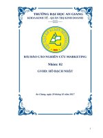 Nghiên cứu marketing  quyết định hành vi mua kêm đánh răng PS ở long xuyên