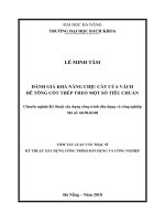 Đánh giá khả năng chịu cắt của vách bê tông cốt thép theo một số tiêu chuẩn