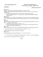 ĐỀ THI KÌ 2 MÔN VẬT LÝ LỚP 11 THPT  NGUYỄN hữu cầu 