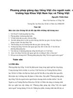 Phương pháp giảng dạy tiếng Việt cho người nước ngoài, trường hợp Khoa Việt Nam học và Tiếng Việt Xem