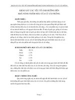 các yếu tố ảnh hưởng đến khả năng thấm màng của củ cải vàng