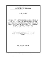 Nghiên cứu một số đặc điểm dịch tễ bệnh tụ huyết trùng lợn, đặc điểm sinh vật của vi khuẩn pasteurella multocida gây bệnh tụ huết trùng ở lợn 