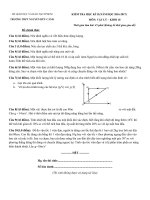 ĐỀ THI GIỮA KÌ 2 MÔN VẬT LÝ LỚP 10 THPT NGUYỄN hữu CẢNH 