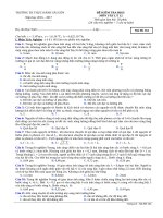 ĐỀ THI KÌ 2 MÔN VẬT LÝ LỚP 12 THPT THU CHÁNH SÀI GÒN 