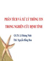 PHÂN TÍCH VÀ XỬ LÝ THÔNG TIN TRONG NGHIÊN CỨU ĐỊNH TÍNH