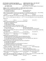 ĐỀ THI KÌ 2 MÔN VẬT LÝ LỚP 12 THPT NGUYỄN BỈNH KHIÊM 