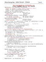 TRẮC NGHIỆM VẬT LÝ 12  CHUYÊN ĐỀ LƯỢNG TỬ ÁNH SÁNG