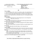 Đề Hóa lớp 9 năm học 2013_2014 của PGDĐT Hòa Bình