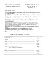 ĐỀ THI KÌ 2 MÔN VẬT LÝ LỚP 10 THPT THỦ KHOA HUẤN 