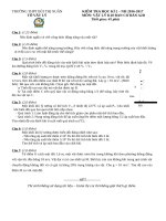 ĐỀ THI GIỮA KÌ 2 MÔN VẬT LÝ LỚP 10 THPT  BÙI THỊ XUÂN 