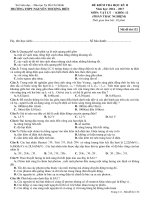 ĐỀ THI KÌ 2 MÔN VẬT LÝ LỚP 12 THPT  NGUYỄN THƯỜNG HIỀN 