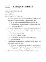 TIỂU LUẬN: Chương 8 kế hoạch tài chính TÀI CHÍNH DOANH NGHIỆP HIỆN ĐẠI