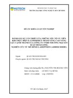 Đánh giá sự cần thiết của những yếu tố ưu tiên khi thực hiện e commerce nhằm nâng cao năng lực cạnh tranh của công ty TNHH thương mại sản xuất hoài long  nghiên cứu từ mô hình e adoption ladder model 