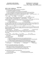 ĐỀ THI KÌ 2 MÔN VẬT LÝ LỚP 12 THPT THỦ KHOA HUẤN 