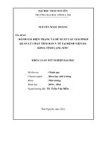 Đánh giá hiện trạng và đề xuất các giải pháp quản lý chất thải rắn y tế tại bệnh viện đa khoa tỉnh Lạng Sơn (Luận văn thạc sĩ)