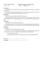 ĐỀ THI GIỮA KÌ 2 MÔN VẬT LÝ LỚP 10 THPT TRẦN PHÚ 