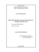 Phát triển kinh tế xanh của hàn quốc và bài học cho việt nam