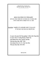 NGHIÊN CỨU CHẾ BIẾN THỨC ĂN GIA SÚC TỪ BÃ HẠT CỌC RÀO SAU KHI ÉP DẦU