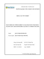 Hoàn thiện quy trình nghiệp vụ giao nhận hàng nhập khẩu nguyên cont bằng đường biển tại công ty TNHH DV hải linh 