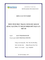 Phân tích thực trạng chăm sóc khách hàng tại công ty trách nhiệm hữu hạn lưu trữ số