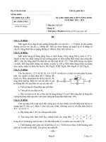 đề học sinh giỏi lớp 9 của Sở GDĐT Bạc Liêu năm 2011_2012 vật lý