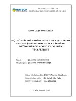 Một số giải pháp nhằm hoàn thiện quy trình giao nhận hàng hóa nhập khẩu bằng đường biển của công ty cổ phần vinafreight 