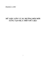 DỮ LIỆU LỚN VÀ XU HƯỚNG ĐỔI MỚI SÁNG TẠO DỰA TRÊN DỮ LIỆU