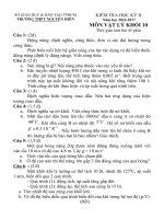 ĐỀ THI GIỮA KÌ 2 MÔN VẬT LÝ LỚP 10 THPT NGUYỄN HIỀN 