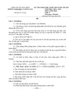 Đề thi hsg Sinh lớp 9 năm học 2014_2015 của PGDĐT Hòa Bình