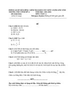 Đề kiểm tra khảo sát chất lượng đầu năm 20152016 của trường THCS Vĩnh Mỹ A môn toán 6