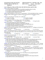 ĐỀ THI KÌ 2 MÔN VẬT LÝ LỚP 12 THPT