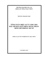 TÍNH TOÁN HIỆU SUẤT GHI CHO ĐẦU DÒ BÁN DẪN HPGe BẰNG PHẦN MỀM MÔ PHỎNG MCNP