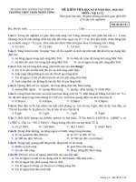 ĐỀ THI KÌ 2 MÔN VẬT LÝ LỚP 12 THPT TRẦN NHÂN TÔNG 