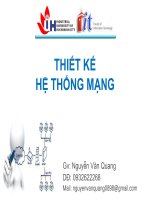 BÀI GIẢNG THIẾT KẾ HỆ THỐNG MẠNG