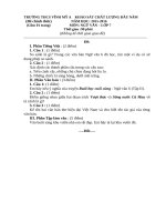 Đề kiểm tra khảo sát chất lượng đầu năm 20152016 của trường THCS Vĩnh Mỹ A môn văn 7