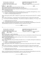 ĐỀ THI KÌ 2 MÔN VẬT LÝ LỚP 10 THPT TRẦN QUỐC TOẢN 