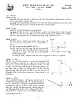 ĐỀ THI KÌ 2 MÔN VẬT LÝ LỚP 10 THPT  GIA ĐỊNH 