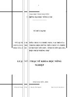 Tỷ lệ trâu bò tiêu chảy và thiếu máu, vai trò của sán lá fasciola trong hội chứng tiêu chảy và thiếu máu ở trâu bò huyện yên sơn   tỉnh tuyên quang, biện phá 