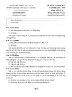 ĐỀ THI KÌ 2 MÔN VẬT LÝ LỚP 10 THPT  QUỐC tế CANADA 