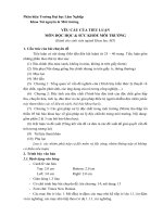 NỘI DUNG & YÊU CẦU TIỂU LUẬN HP.ĐH MT