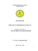 DỰ án TRÁI cây SẠCH ONLINE ở Long Xuyên