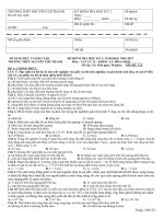 ĐỀ THI KÌ 2 MÔN VẬT LÝ LỚP 12 THPT NGUYỄN CHÍ THANH 