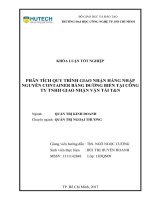 Phân tích quy trình giao nhận hàng nhập nguyên container bằng đường biển tại công ty TNHH giao nhận vận tải tn