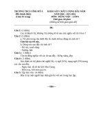 Đề kiểm tra khảo sát chất lượng đầu năm 20152016 của trường THCS Vĩnh Mỹ A môn văn 6