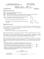 ĐỀ THI KÌ 2 MÔN VẬT LÝ LỚP 10 THPT TRẦN KHẢI NGUYÊN 