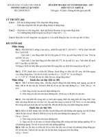 ĐỀ THI GIỮA KÌ 2 MÔN VẬT LÝ LỚP 10 THPT LÊ QUÝ ĐÔN