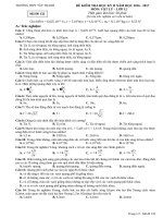 ĐỀ THI KÌ 2 MÔN VẬT LÝ LỚP 12 THPT tây THÀNH 